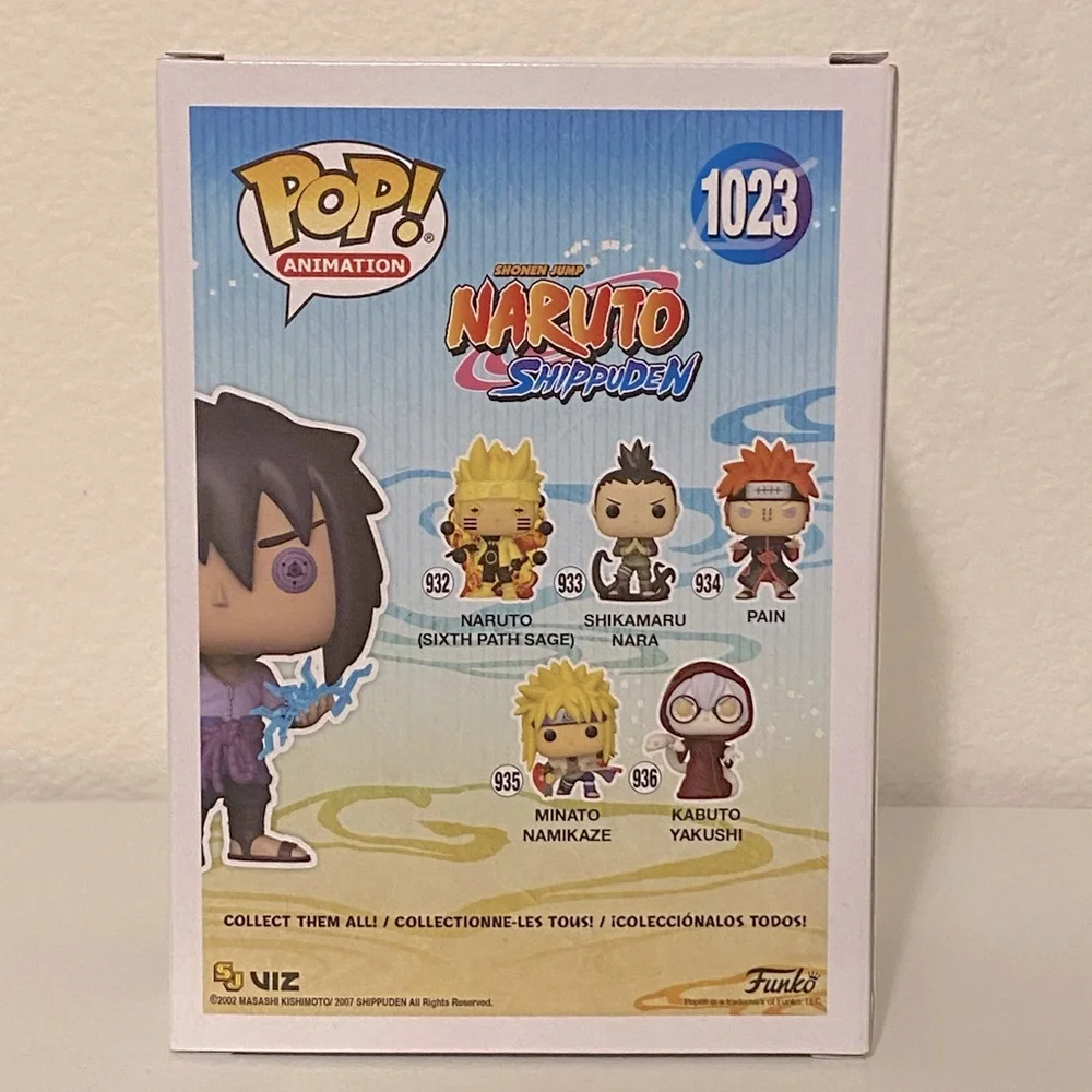 AAA Exclusive Naruto Shippuden Sasuke (Rinnegan) Glow Chase Pop! Figure [1023] - Picture 4 of 7